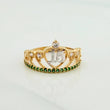 Anillo Corona 15S 2.1 g / T5 Dos Oros Amarillo Blanco 18K