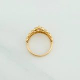 Anillo Corona 15S 2.1 g / T5 Dos Oros Amarillo Blanco 18K