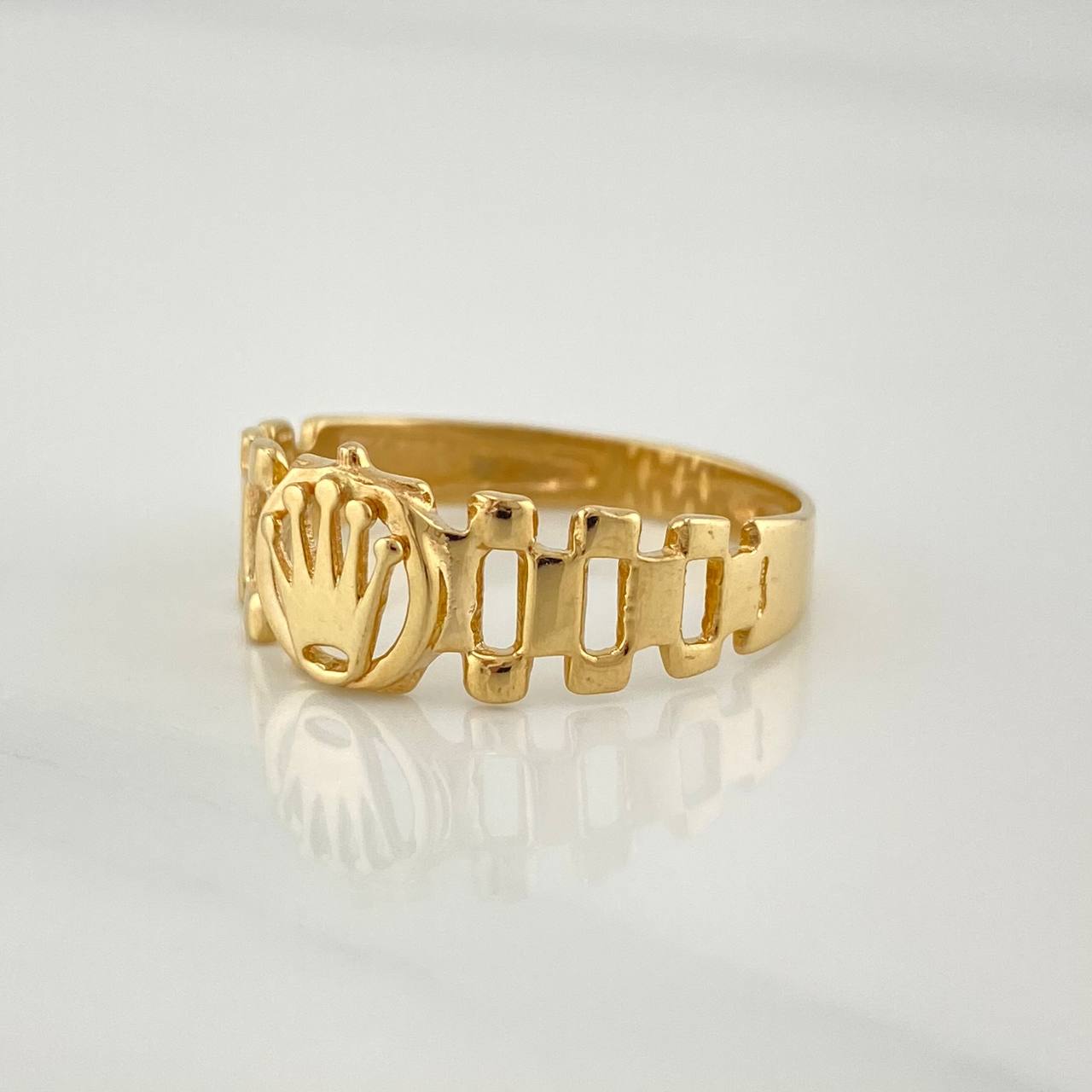 Anillo Correa Corona 2.1 g / T7 1/2 Oro Amarillo 18K
