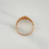 Anillo Correa Corona 1.95 g / T7 Dos Oros Blanco Rosa 18K
