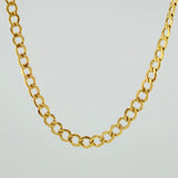 Cadena Cubana 9.35gr / 64.8cm / 4.33mm Oro Amarillo +1 18K $