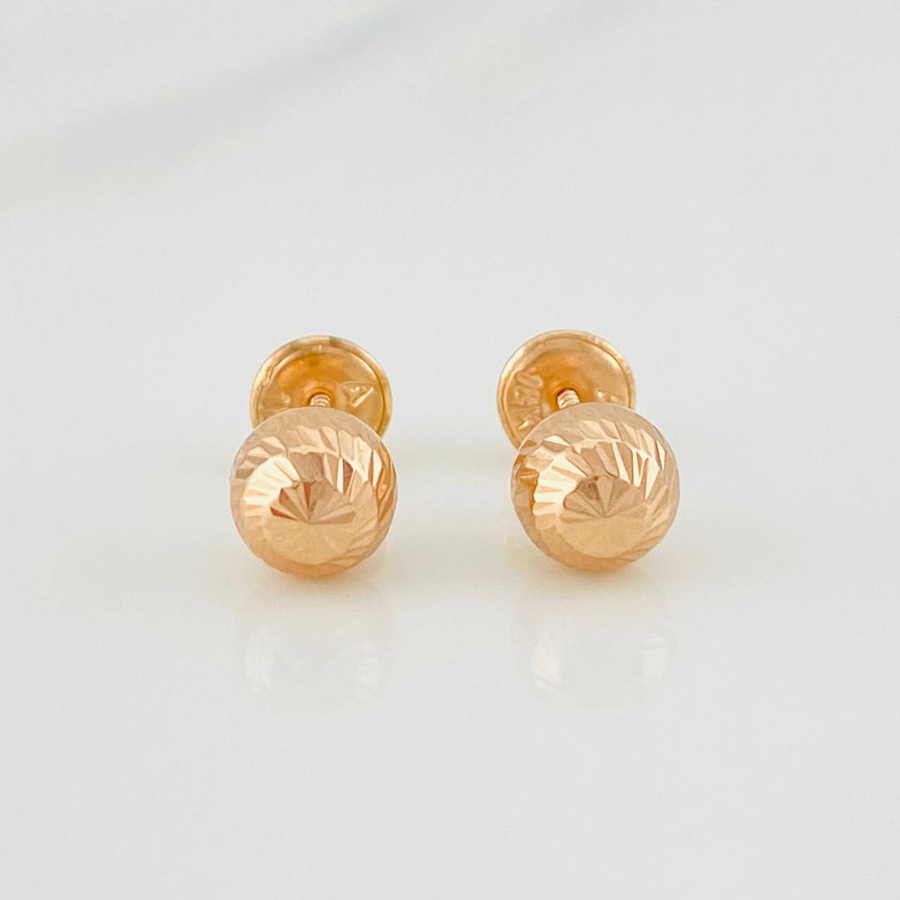Topos Bola Diamantada 0.65g / 6mm Oro Rosa 18K