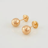 Topos Bola Diamantada 0.65g / 6mm Oro Rosa 18K