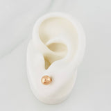 Topos Bola Diamantada 0.65g / 6mm Oro Rosa 18K