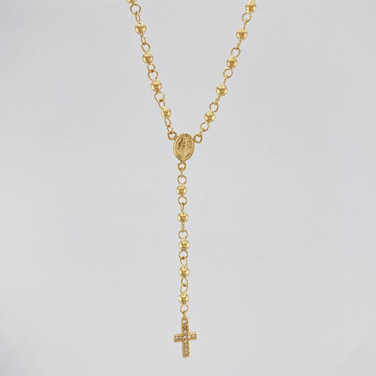 Rosario Virgen Milagrosa 6.5 g / 46.3 cm / 4mm-3 mm Oro Amarillo 18K