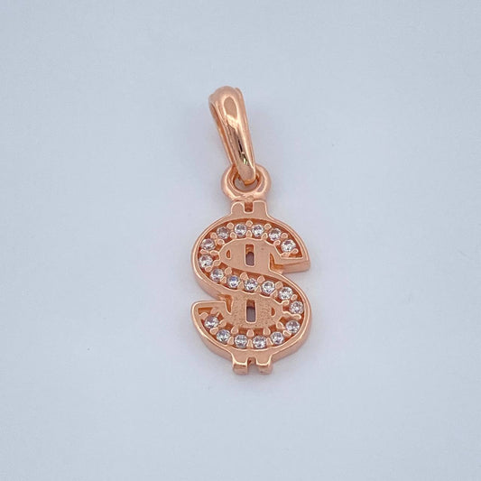 Dije Signo Peso 1.4gr / 2cm / Oro Rosa 18K $
