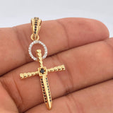 Dije Clavo 3.75gr / 4.4cm / Dos Oros Amarillo Blanco 18K $