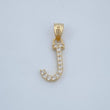 Dije J 0.6gr / 2cm / Oro Amarillo 18K $