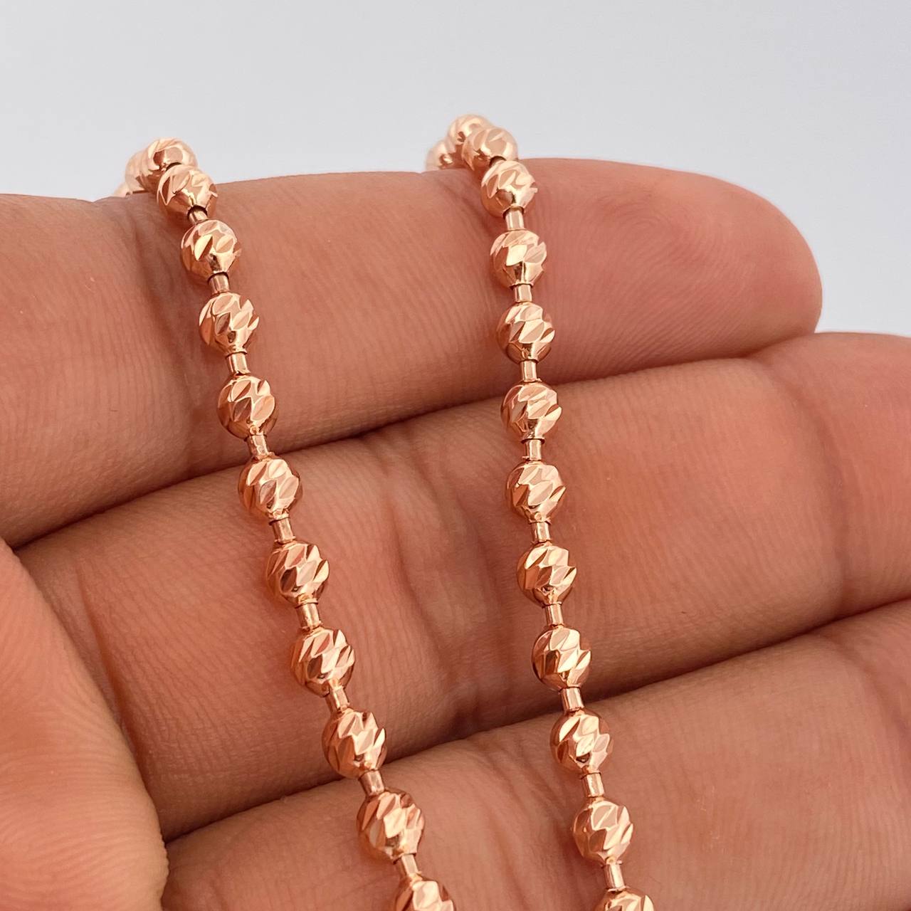 Cadena Militar 29.5gr / 66.5cm / Oro Rosa 18K $