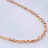 Cadena Rustica Rombos 13.35gr / 45.5cm / 3mm Oro Rosa 18K $