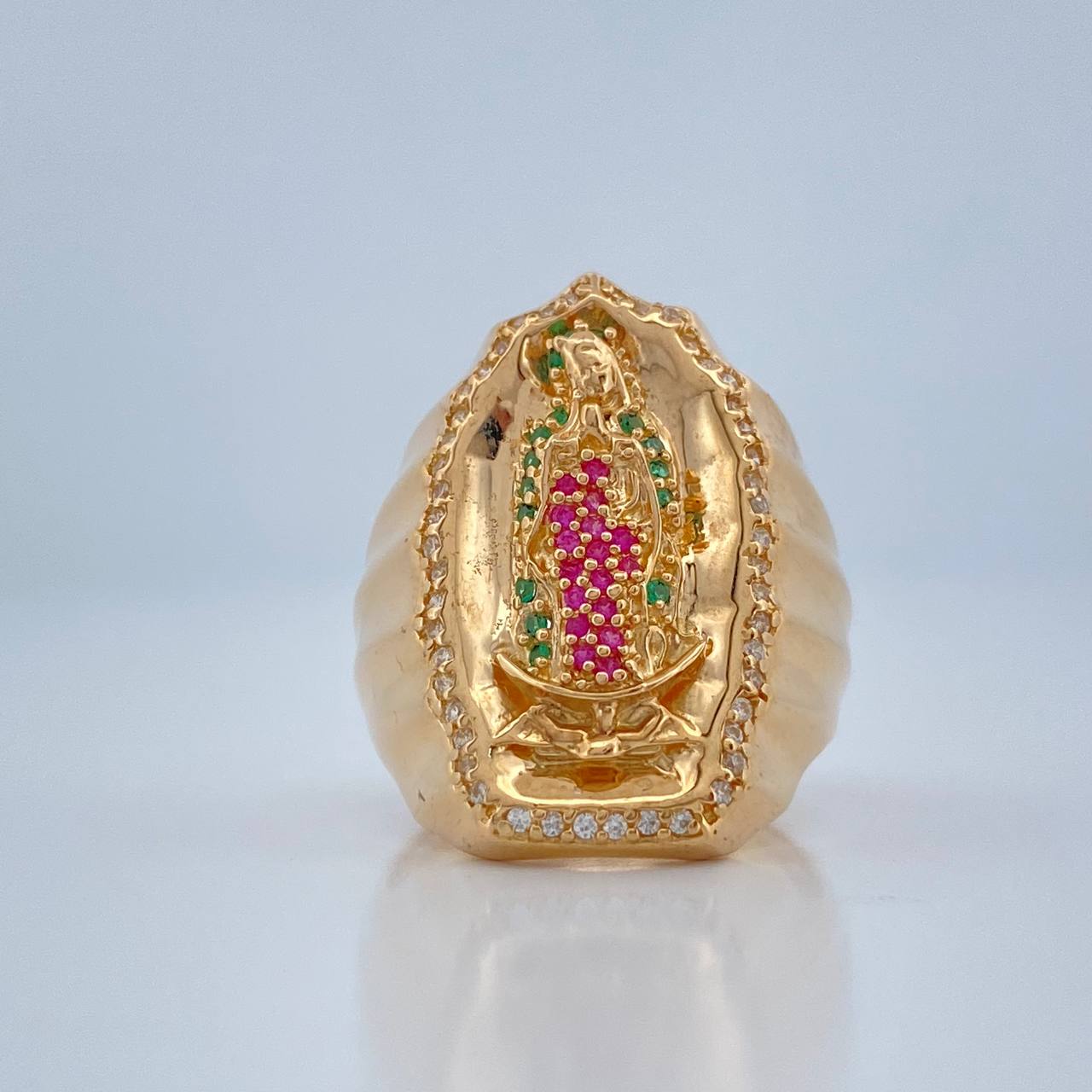 Anillo Virgen de Guadalupe 9.6gr / T8 / Oro Amarillo 18K $
