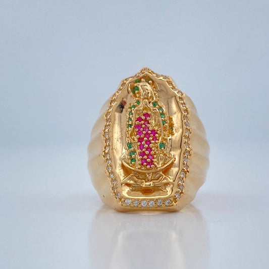 Anillo Virgen de Guadalupe 9.6gr / T8 / Oro Amarillo 18K $
