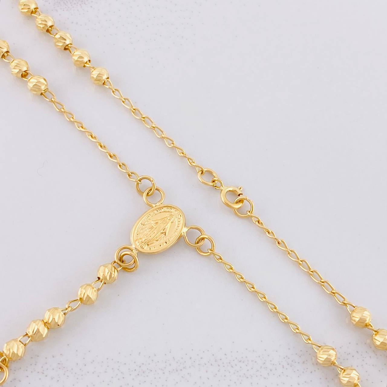 Rosario Virgen Milagrosa 5.75g / 50cm / 3mm Oro Amarillo 18K