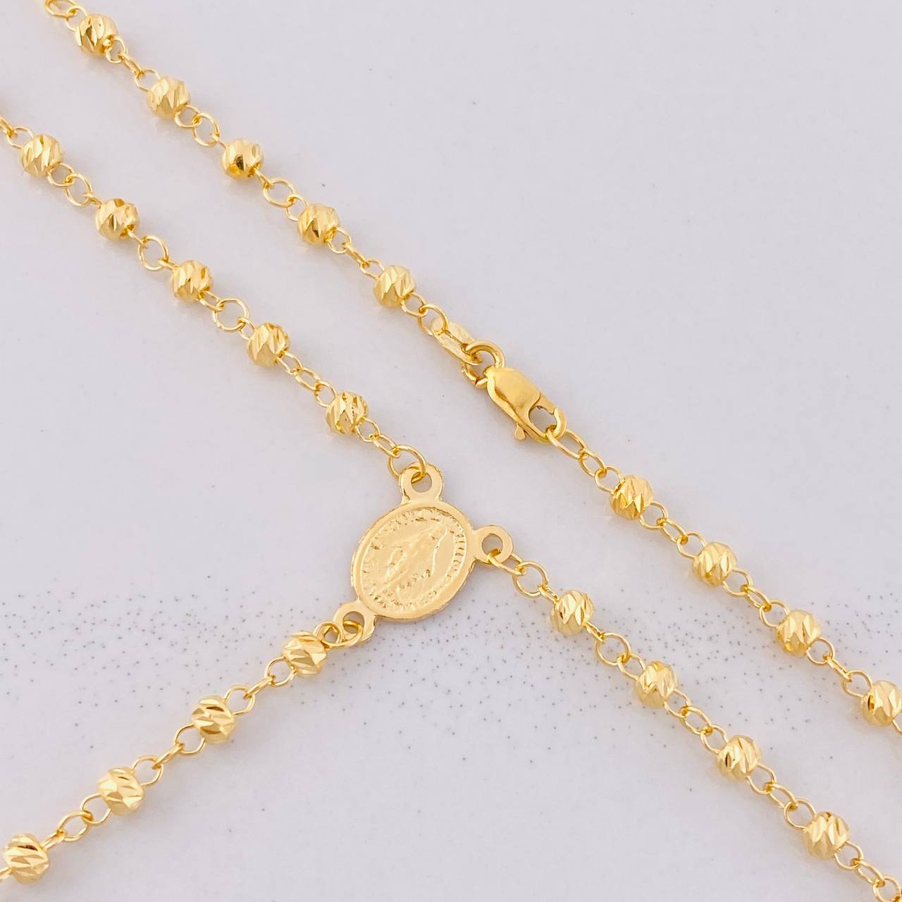 Rosario Virgen Milagrosa 6.3g / 50cm / 3mm Oro Amarillo 18K