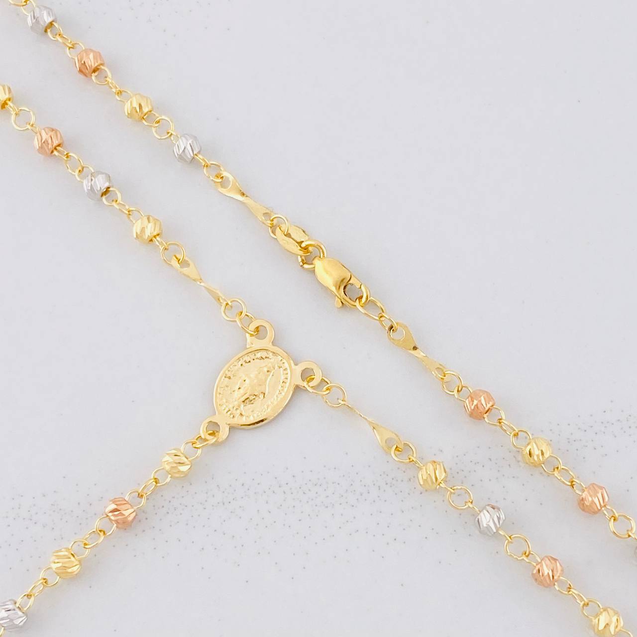 Rosario Virgen Milagrosa 6.05g / 50cm / 3mm Tres Oros 18K