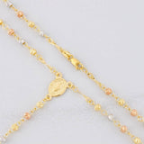 Rosario Virgen Milagrosa 6.35g / 50cm / 3mm Tres Oros 18K