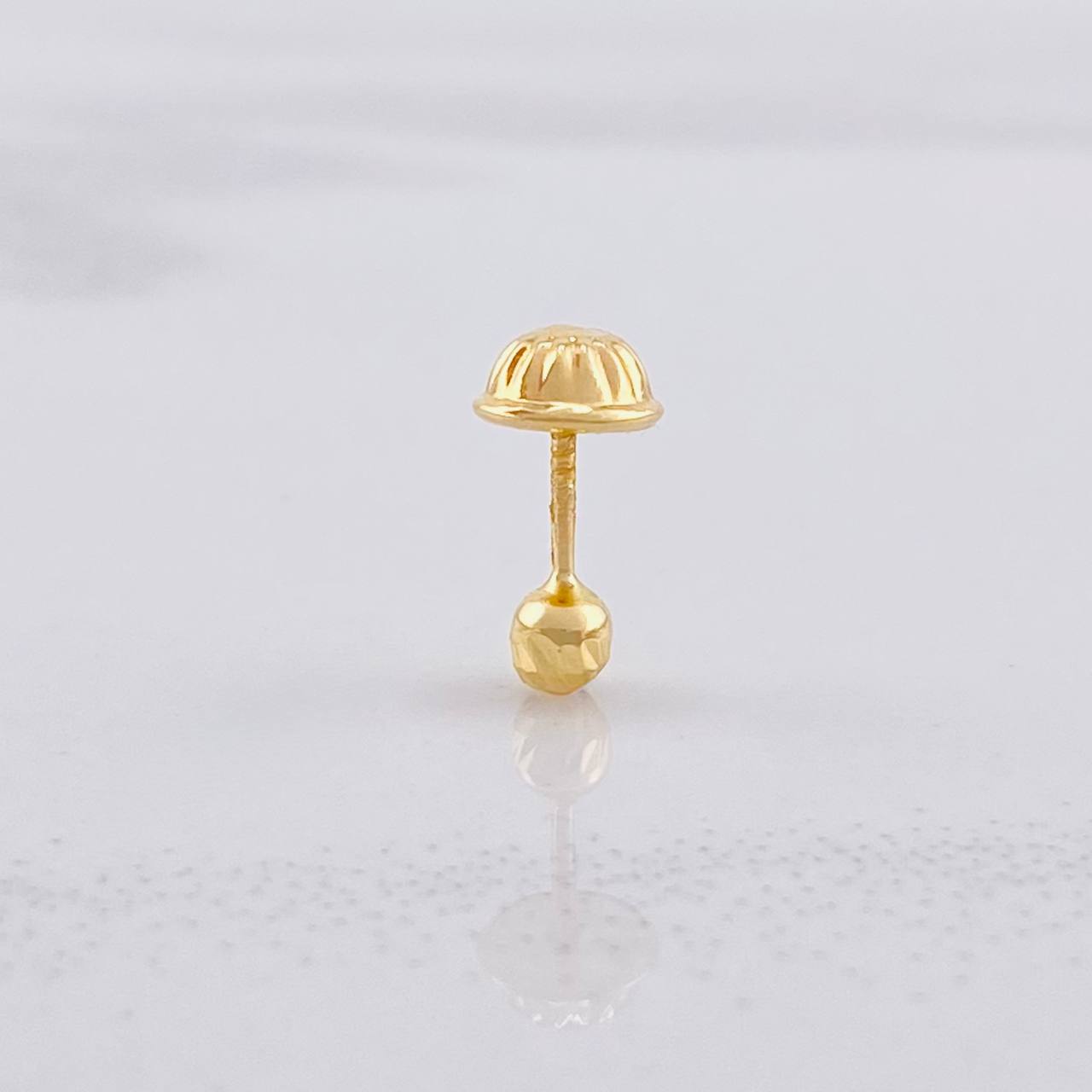 Topo Único Bola Diamantada 0.2g / 3mm Oro Amarillo 18K