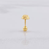 Topo Único Bola Diamantada 0.2g / 3mm Oro Amarillo 18K