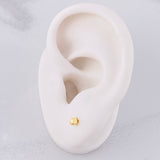 Topo Único Bola Diamantada 0.2g / 3mm Oro Amarillo 18K