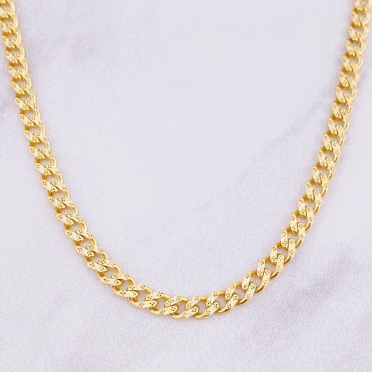Cadena Cubana Infinito 14.4g / 50cm / 4.8mm Oro Amarillo 18K