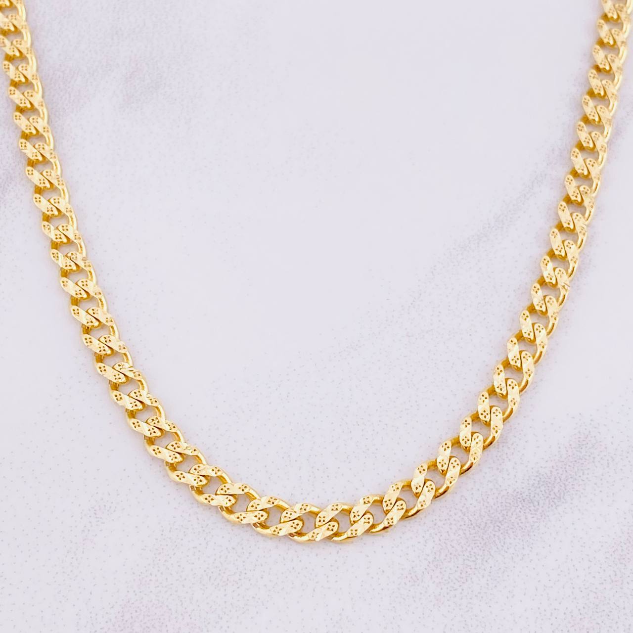 Cadena Cubana Infinito 15.65g / 55cm / 4.8mm Oro Amarillo 18K