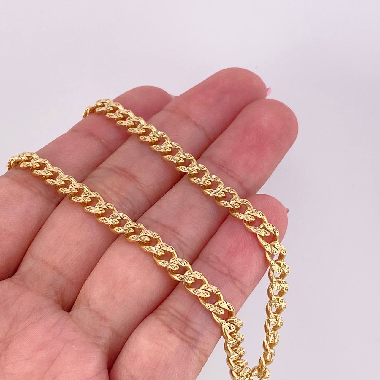 Cadena Cubana Infinito 14.1g / 50cm / 4.8mm Oro Amarillo 18K