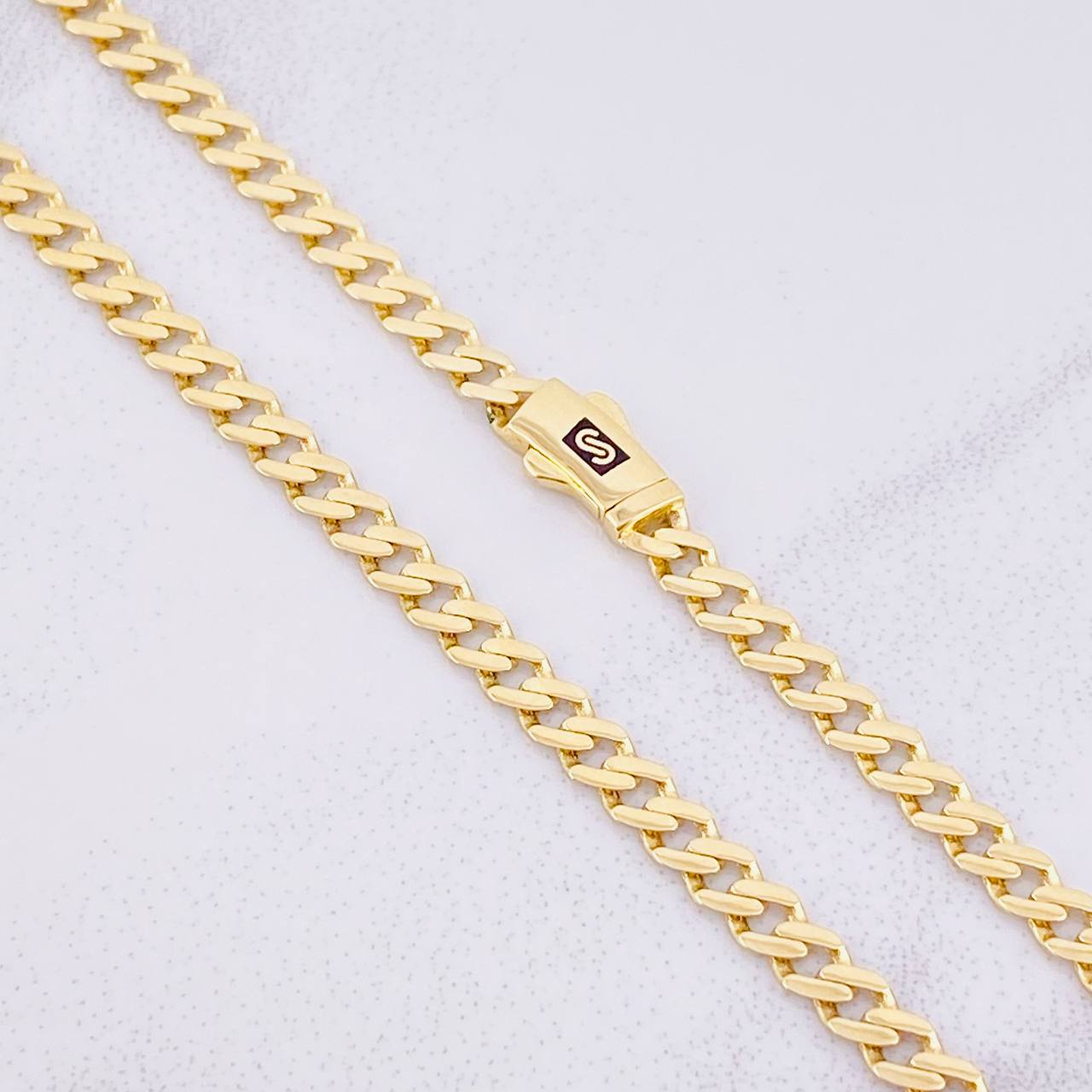 Cadena Cubana Infinito 8.35g / 45cm / 3.8mm Oro Amarillo 18K