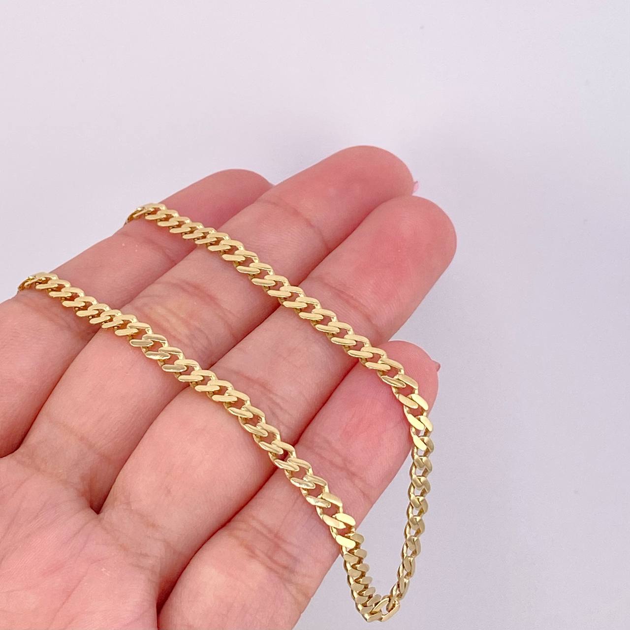 Cadena Cubana Infinito 8g / 45cm / 3.8mm Oro Amarillo 18K
