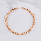 Pulso Veneciano Cuadrado 6.35g / 21.4cm / 4.3mm Oro Rosa 18K