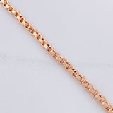 Pulso Veneciano Cuadrado 6.35g / 21.4cm / 4.3mm Oro Rosa 18K