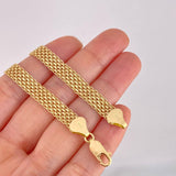 Pulso Chino 8.9g / 20.4cm / 7mm Oro Amarillo 18K
