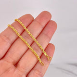 Cadena Lazo 3.35g / 60cm / 2.2mm Oro Amarillo 18K