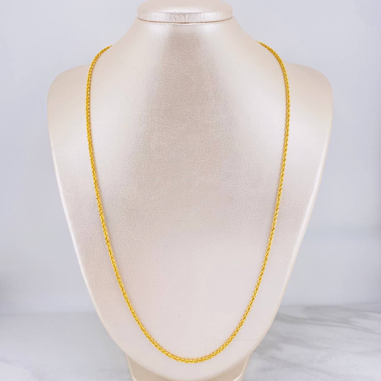 Cadena Lazo 3.35g / 60cm / 2.2mm Oro Amarillo 18K