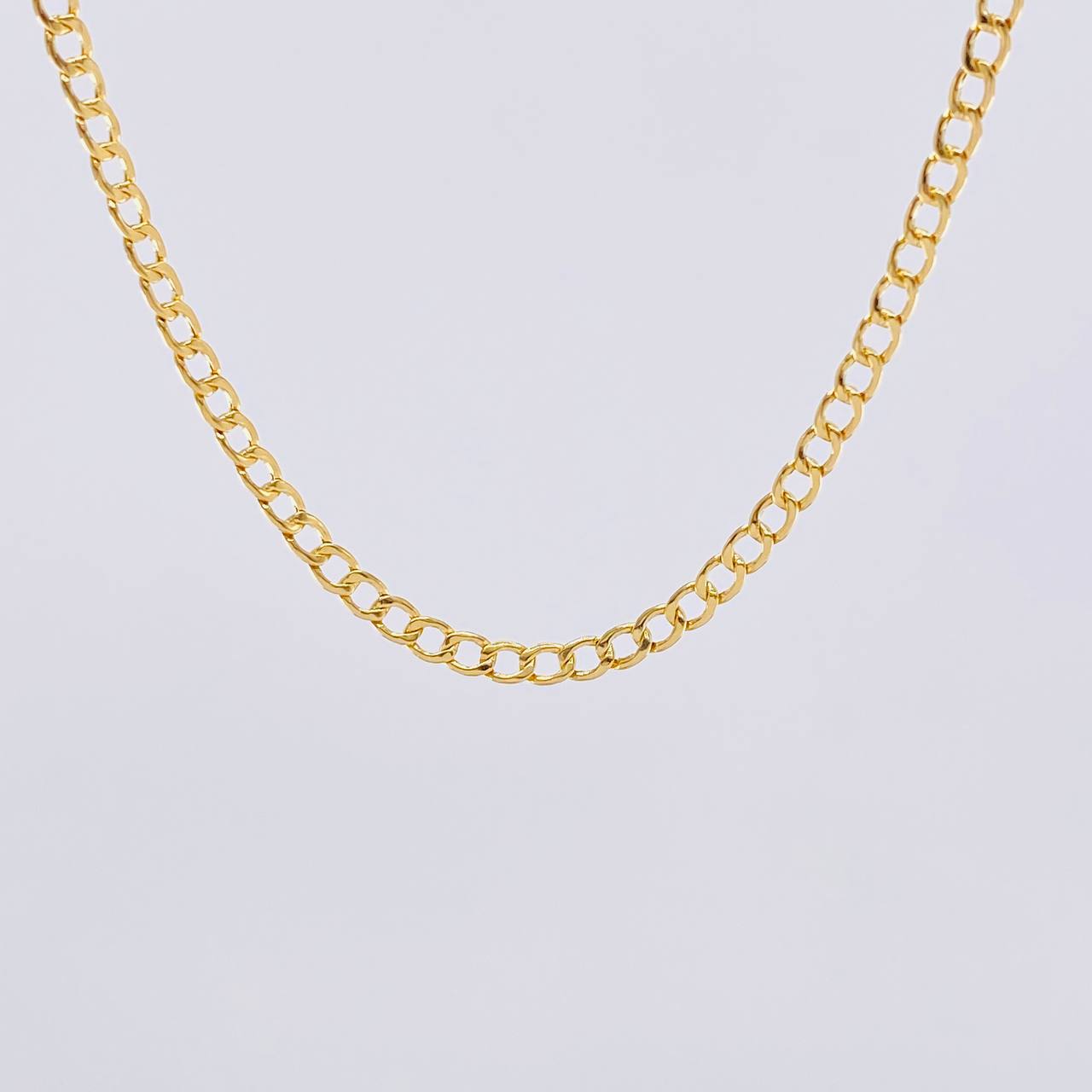 Cadena Cubana 5.65g / 60cm / 3.2mm Oro Amarillo 18K