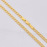 Cadena Cubana 5.65g / 60cm / 3.2mm Oro Amarillo 18K