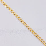 Cadena Cubana 5.8g / 60cm / 3.2mm Oro Amarillo 18K