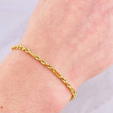 Pulso Lazo Especial 5.2g / 19.9cm / 3mm Oro Amarillo 18K
