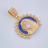 Dije Cristo Rostro 7.5gr / 3.4cm / Dos Oros Amarillo Blanco 18K $