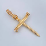 Dije Cruz Clavos 4.05gr / 4.8cm / Oro Amarillo 18K $