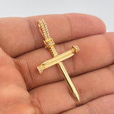 Dije Cruz Clavos 4.05gr / 4.8cm / Oro Amarillo 18K $