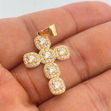 Dije Cruz Tupida 3.85gr / 3.5cm / Oro Amarillo 18K $