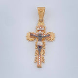 Dije Cruz Cristo Milagroso De Buga 4gr / 3.8cm / Tres Oros 18K $
