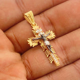 Dije Cruz Cristo Milagroso De Buga 4gr / 3.8cm / Tres Oros 18K $