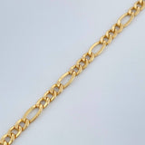 Pulso Figaro 1gr / 19.5cm / 2mm Oro Amarillo +1 18K %