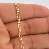 Pulso Figaro 1gr / 19.5cm / 2mm Oro Amarillo +1 18K %