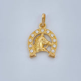 Dije Herradura Caballo 1.8gr / 2cm / Oro Amarillo 18K +