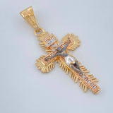 Dije Cruz Cristo Milagroso De Buga 3.95gr / 3.6cm / Tres Oros 18K %