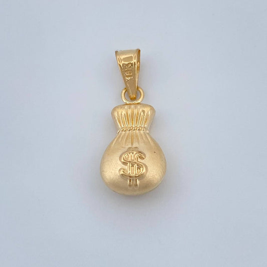Dije Bolsa de Dinero 0.75gr / 2.3cm / Oro Amarillo 18%