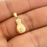 Dije Bolsa de Dinero 0.75gr / 2.3cm / Oro Amarillo 18%