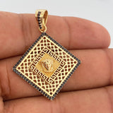 Dije Placa Medusa 4.85gr / 4.3cm / Oro Amarillo 18K +
